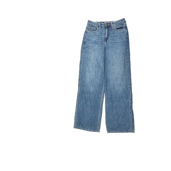 Hollister Ultra High Rise Baggy Women's size 6 Dark Wash Blue Denim Jeans - Picture 1 of 5